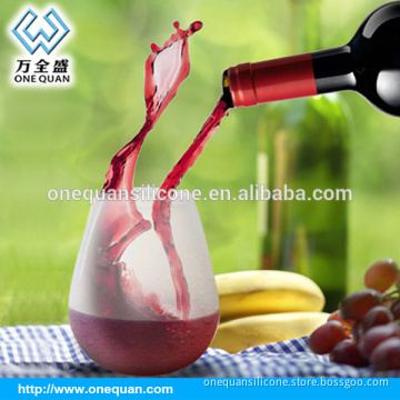 silicone wine glasses for party and outdoor Dishwasher Safe Rubber Wine Glasses wholesale promotionalgift